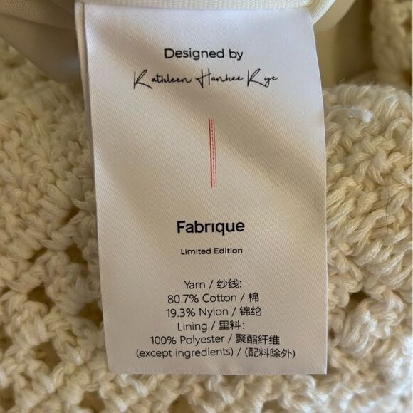 NWT Fabrique Limited Edition Knit Midi White Skirt by Kathleen Hanhee Size 0 - Picture 8 of 8